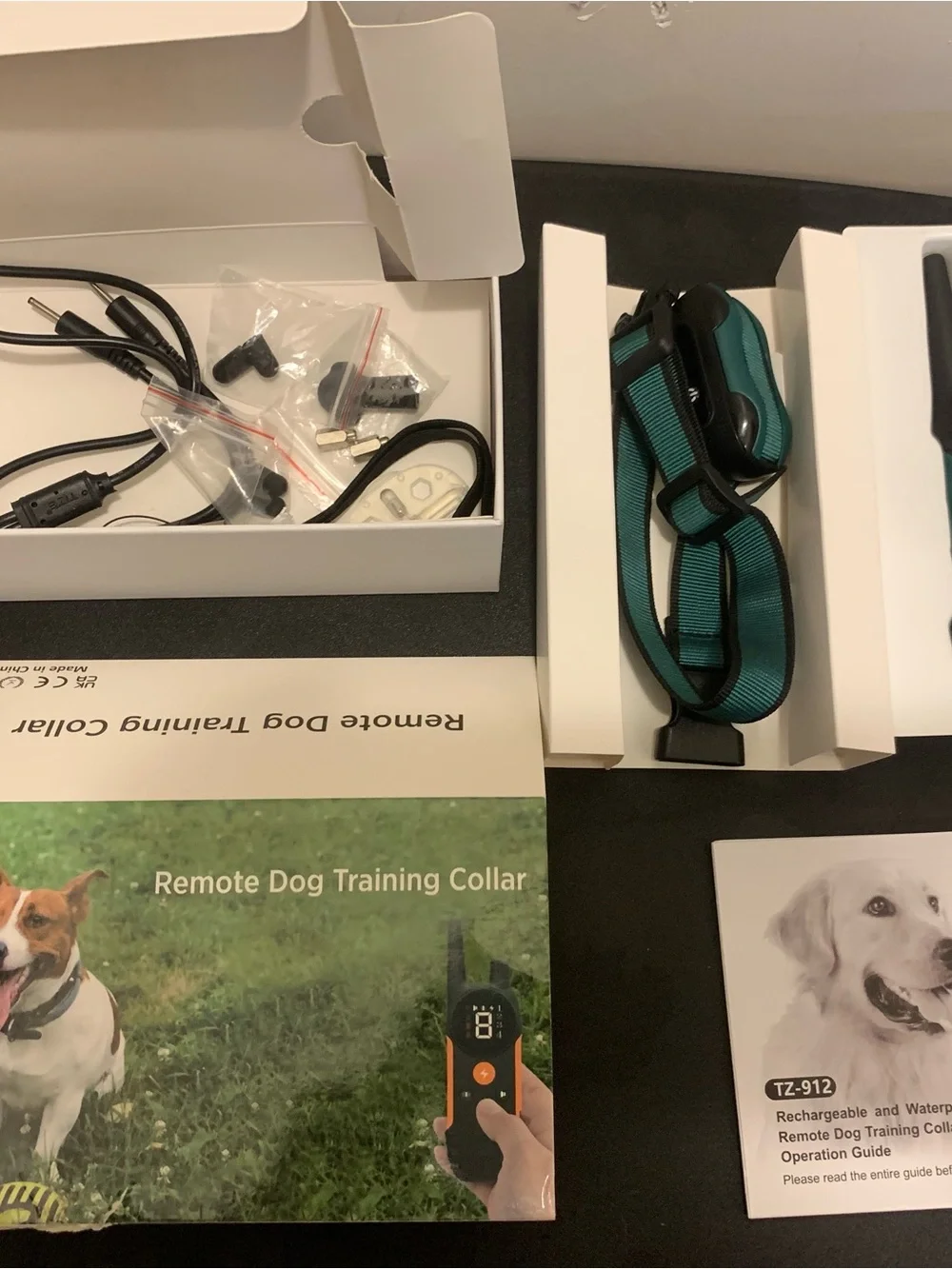 Remote Dog Training Collar with Green Strap - Unbranded
